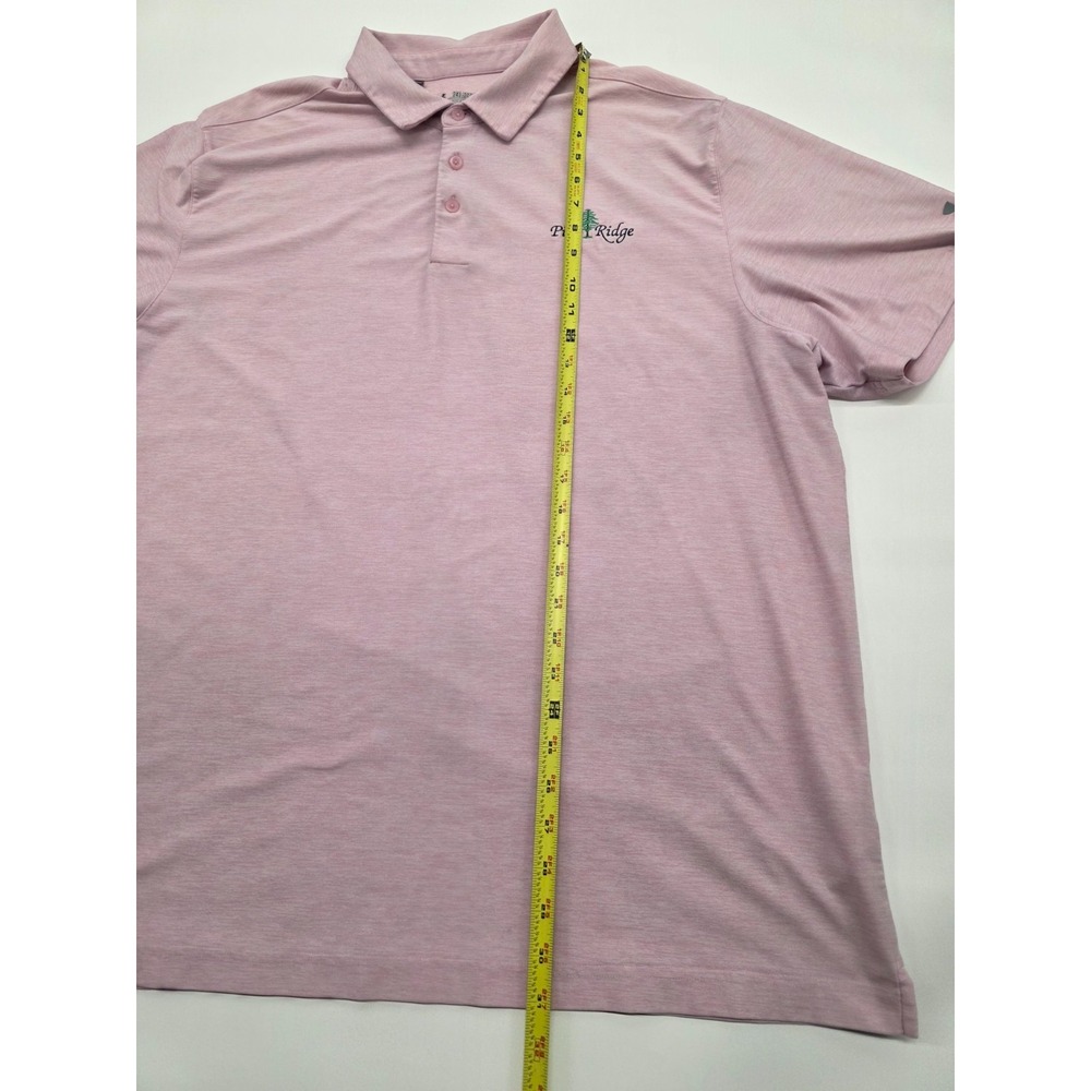 Pine Ridge Golf Under Armour Loose Heatgear Pink Polo Men's Shirt - 2XL - Picture 4 of 9